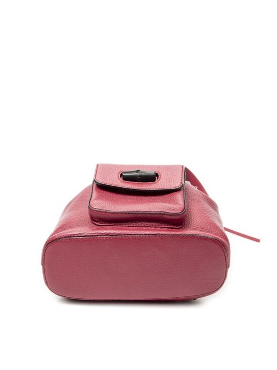 Gucci Bamboo Backpack Tassel Fuchsia Grain Calf Skin Leather